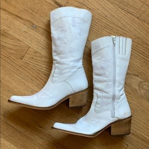 ALDO white cowboy boots